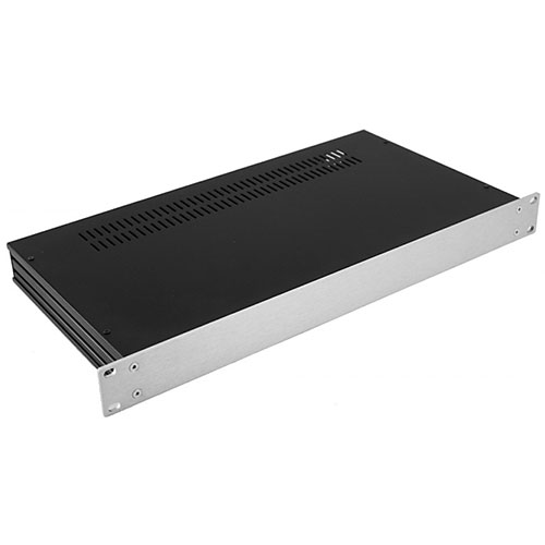 19 inch rack case height 1 unit with silver colored aluminum front 230...