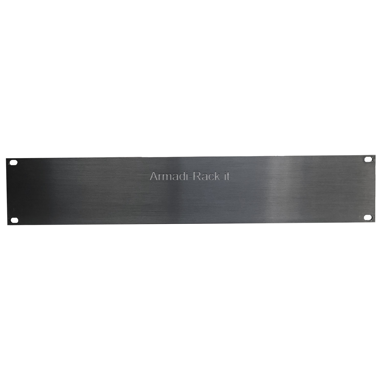 19" 2U rack drawer container in black anodized aluminum depth 273
