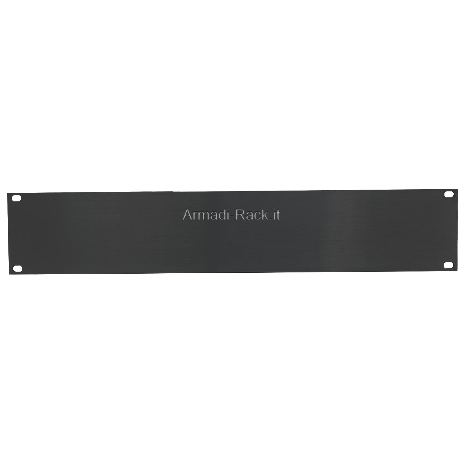 19" 2U rack drawer container in black anodized aluminum depth 357