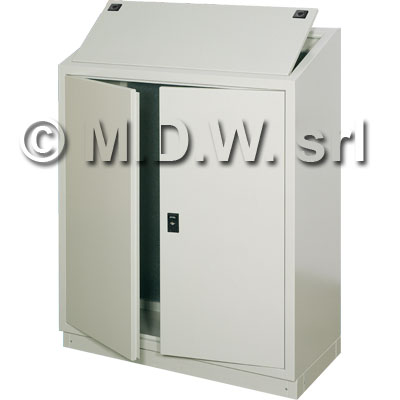 Electric cassette console with double door and IP55 plate