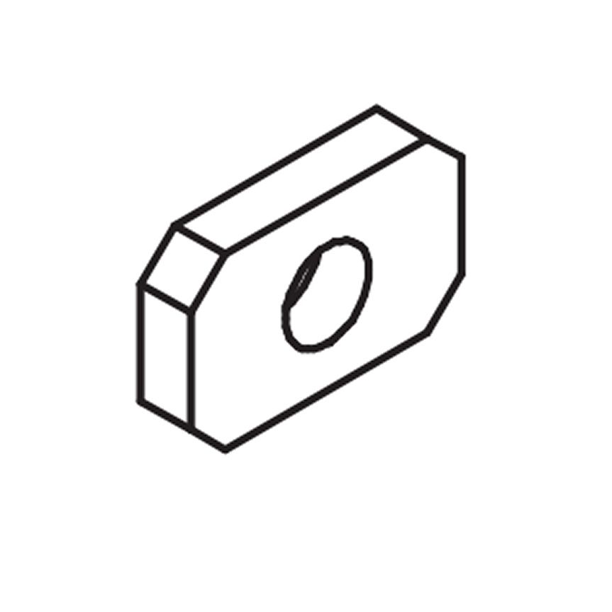 D 5-8 rectangular nut 5 x 8 mm with threaded hole M 2.5