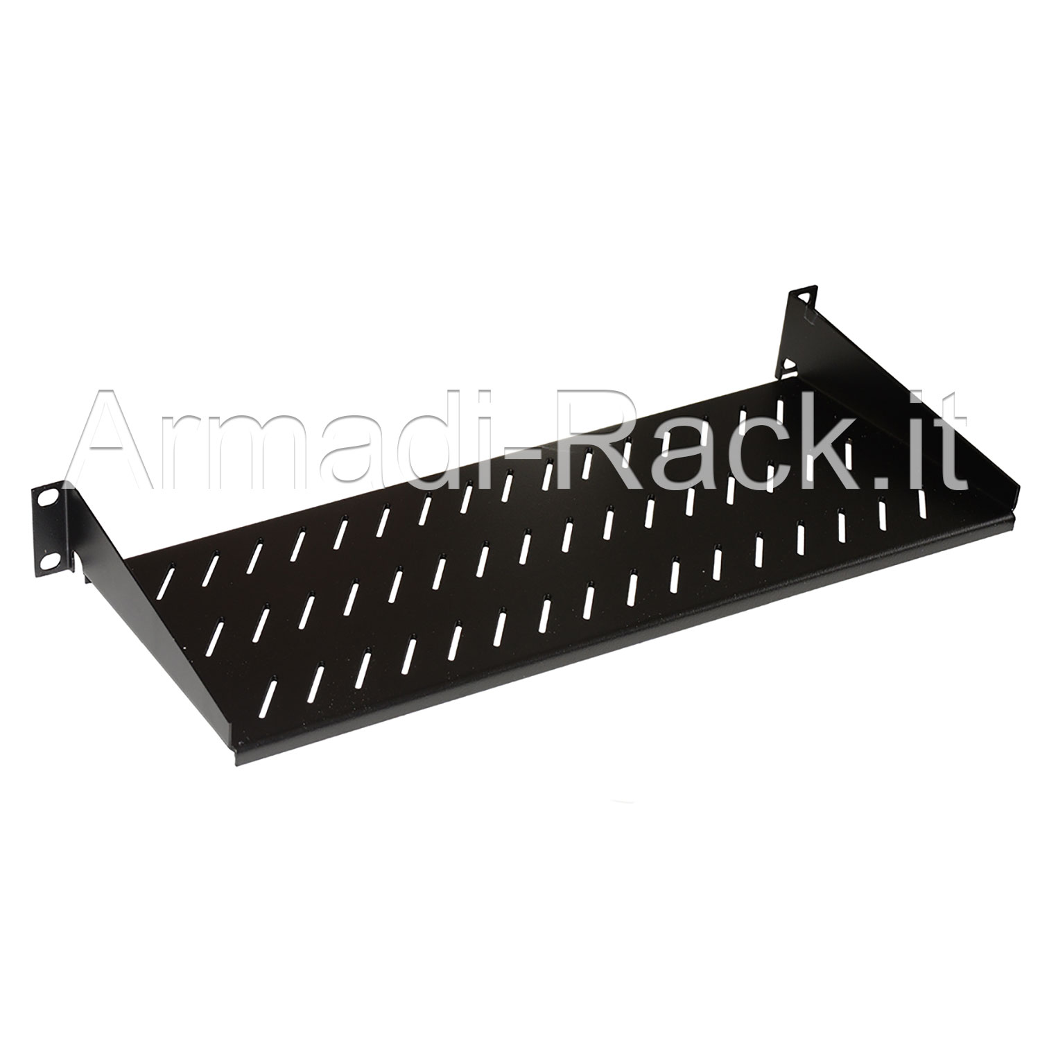 cantilever shelf, tray 1u deep 150 mm black
