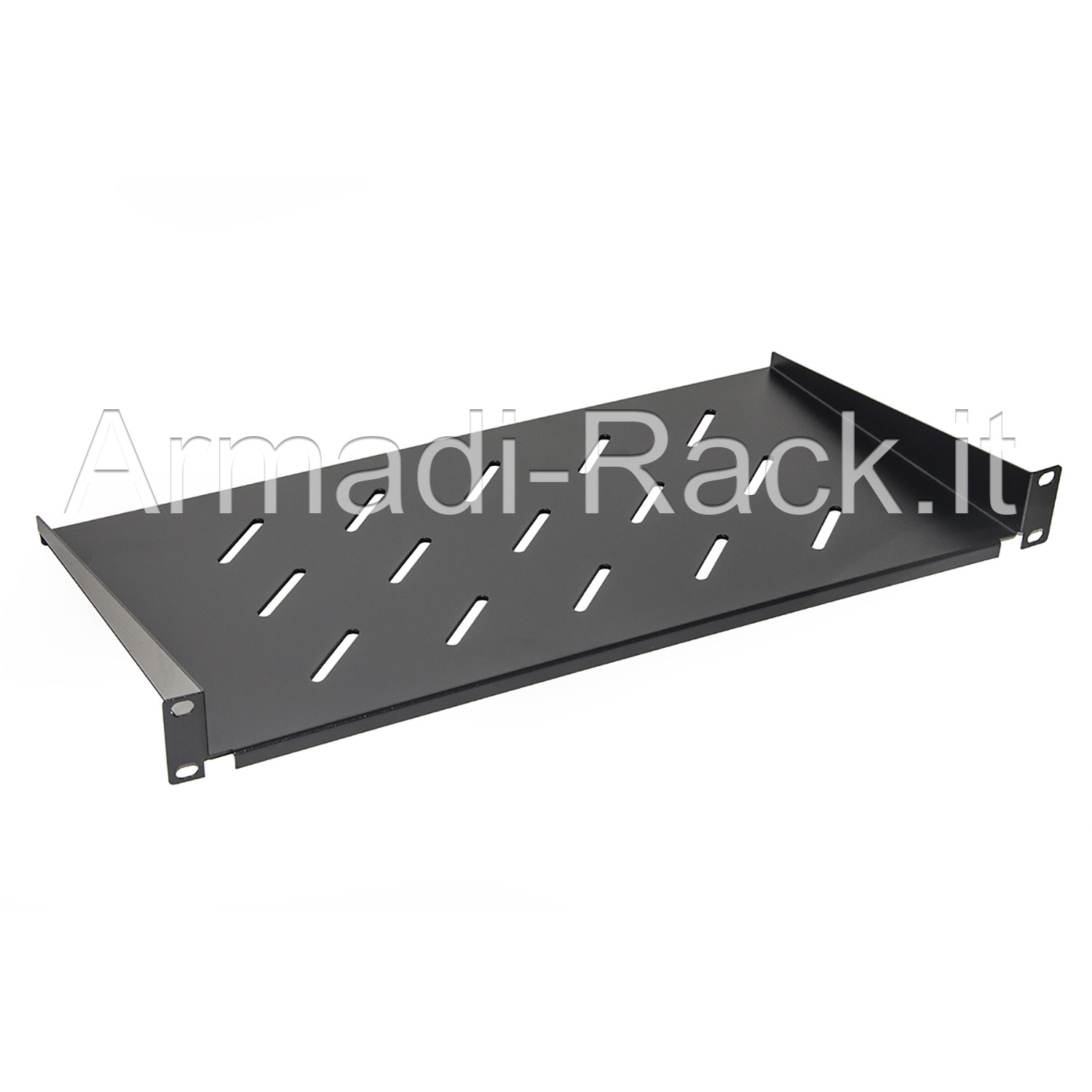 cantilever shelf, tray 1u 250 mm deep black