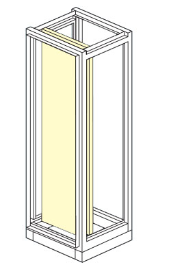 internal door for modular electrical cabinet height 1800,2000,2100
