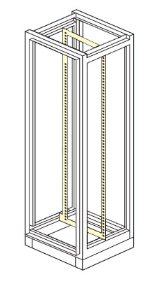 19" internal rack frame for modular electrical cabinet height 1800,2000,2100