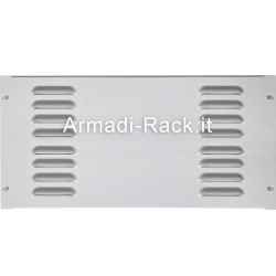 Steel panel with 5 rack units, ventilated with anti-drop holes (vents), gray color RAL 7035