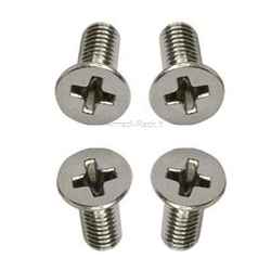 24 flat conical head screws with recessed cross, 6 mm long, m3 thread, natural steel colour