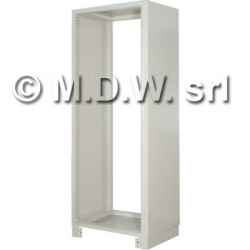Double door cabinet structure with removable central upright,...