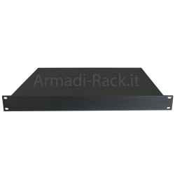 19" rack drawer container in black anodized aluminum without various handles Unit depth 213 - 441 mm