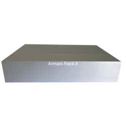 Aluminum case H=87, W=434, D=273 mm with 3.5 mm diameter holes on full width top and bottom covers and 150 mm depth
