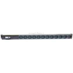 Rack power strip 12 universal UNEL sockets 10/16 Amper Italian + schuko with thermomagnetic switch (1P+N) 1U, 16A, 230V