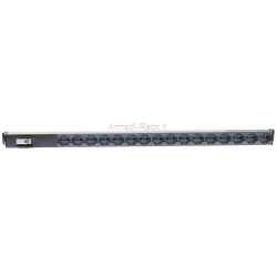 Rack power strip 16 universal UNEL sockets 10/16 Amper Italian + schuko with thermomagnetic switch (2P) 1U, 16A, 230V