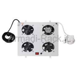 Kit of 4 fans with thermostat depth 500 mm. Light Gray Color for Professional Line Cabinets (Dn-19 Fan-4)