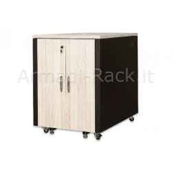Rack 19 cabinet for soundproof networks 17 units measures 750x1130x1000 mm (wxdxh)