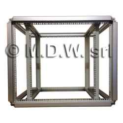 19 inch open frame rack - 18u x 818 x 551 (wxd mm), in anodized aluminum