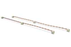Accessory kit for earthing electrical cabinets and 19&quot; racks, n. 2 copper bars 820 mm long and cables (EAN: 4016032451532)