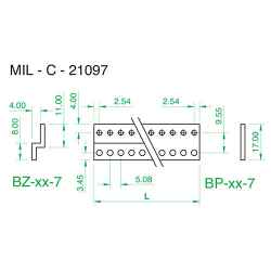 &#39;Z&#39; bar for MIL C 21097, 84TE connectors