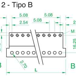B type &#39;Z&#39; bar for 41612, 84TE connectors