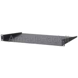 Shelf/adapter 1 19&quot; rack unit with perforated support surface and without edges