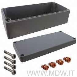 MBA 403111 (400x310x110 mm) aluminum housing according to DIN EN 60529, IP66, gray color RAL 7001