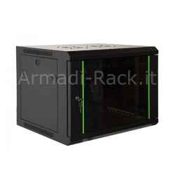 Economical wall-mounted rack cabinet Dynamic Basic line 7 units (h)416 x (l)600 x (d)450 mm. black