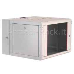 Rack cabinet 9 wall units Soho line (h) 509 x (l) 600 x (d) 600 mm. with double section in light gray ral 7035