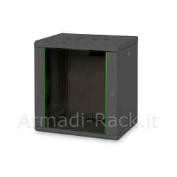 12-unit wall-mounted cabinet Unique line (h)643 x (l)600 x (d)450 mm. black colour