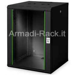 16-unit wall-mounted cabinet Unique line (h)820 x (l)600 x (d)600 mm. black colour