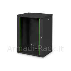 Unique line 16-unit wall cabinet (h)820 x (l)600 x (d)450 mm. black colour