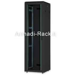 Cabinet for LAN and networking networks, 42 professional line units, dimensions in mm (H)2050 X (W)600 X (D)600, black color RAL9005