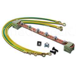 Accessory kit for earthing electrical cabinets and 19&quot; racks, bar and copper cables (EAN: 4016032142027)