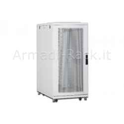 19&quot; Rack Cabinet 26 Server Line Units (H)1342 x (W)600 (D)1000mm. Light Gray Color with Perforated Door and Wheels