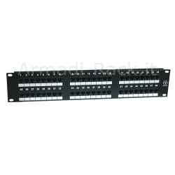 Patch Panel 19 Unshielded UTP 48 Ports 8 Poles RJ45 for Category 6 Networks - 2 Units