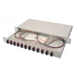 Removable panel 19 for optical fiber with 12 SC duplex OM4 connectors