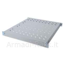19&quot; Rack Cabinet Shelf Extendable 350 mm with 4 Hooks Gray