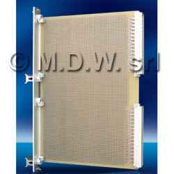UNI 9005/1 aluminum front panel, with card fixing accessories, 2.5 mm thick, natural anodized, 6U various widths