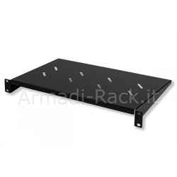 19" cabinet Shelf, 1 unit, 250 mm deep (universal), black color