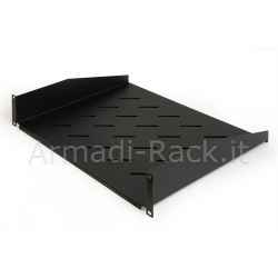 19" 2U cabinet shelf, 350mm deep (universal), black color