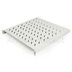 19" cabinet shelf, 2 units, 400 mm deep (universal), grey colour