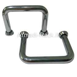 kit of 2 handles for 19 inch rack containers 2 units in chromed steel