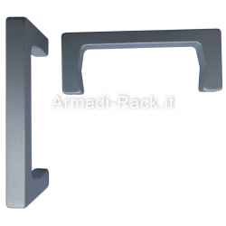 Pair kit of monobloc aluminum handles, height 40 mm, M5 thread, for 3U drawers and subracks