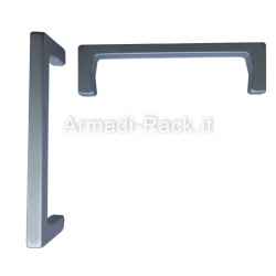Pair kit of monobloc aluminum handles, height 40 mm, M5 thread, for 4U drawers and subracks