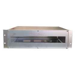 Aluminum subrack drawer container 3 units, depth 230 mm, with 35 mm DIN RAIL guide (IEC/EN 60715)