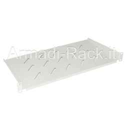 Shelf for 19 inch rack cabinets, occupies 1U (one rack unit), 250 mm deep, color light gray RAL7035