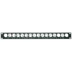 19&quot; rack panel 1 unit pre-drilled for 16 d-type xlr type connectors
