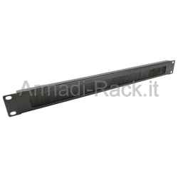 19" rack panel 1 unit with brush for cable passage
