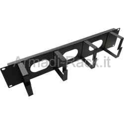 19&quot; rack panel 2 units for horizontal cable management with passage holes