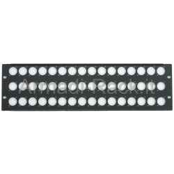 19&quot; 3 unit rack panel pre-drilled for 48 d-type xlr type...