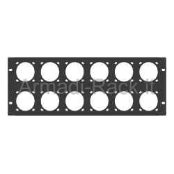 19&quot; rack panel 4 units pre-drilled for 12 220v 16a palazzoli or ilme sockets