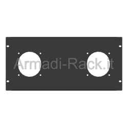 19&quot; rack panel 5 units pre-drilled for 2 380v 125a gewiss or scame sockets